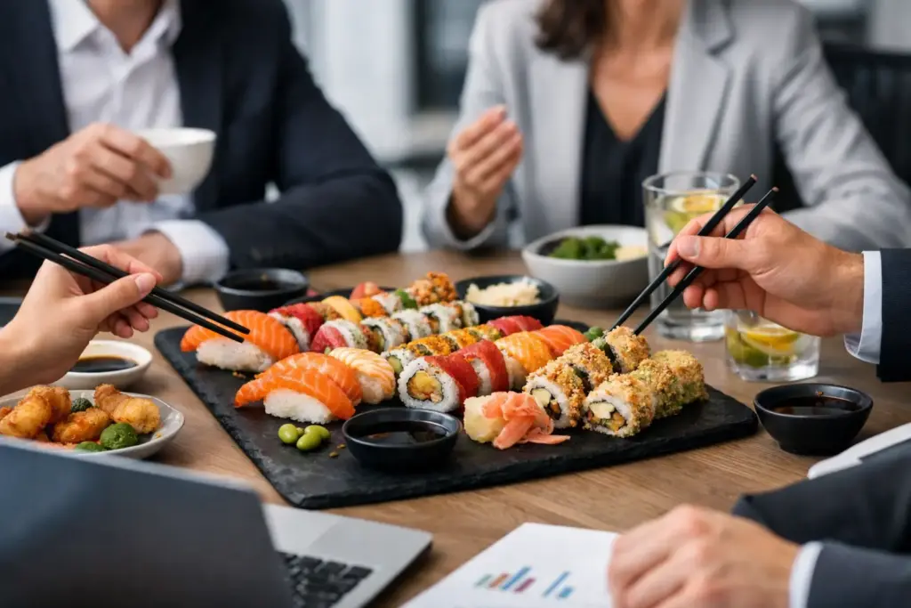 Sushi na spotkanie firmowe – przykład menu