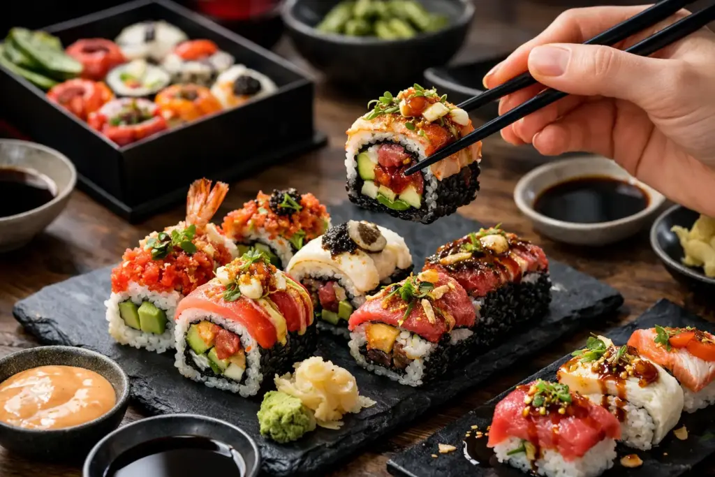 Trendy w rolkach sushi fusion na 2026 rok